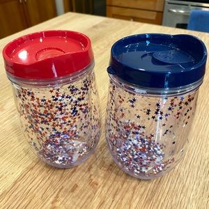 Set of 2 tumblers with lids